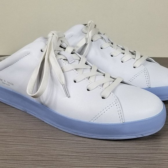Rag and Bone RB1 Sneaker Mule, White Leather, Womens Size 10 / 40 - Picture 3 of 11